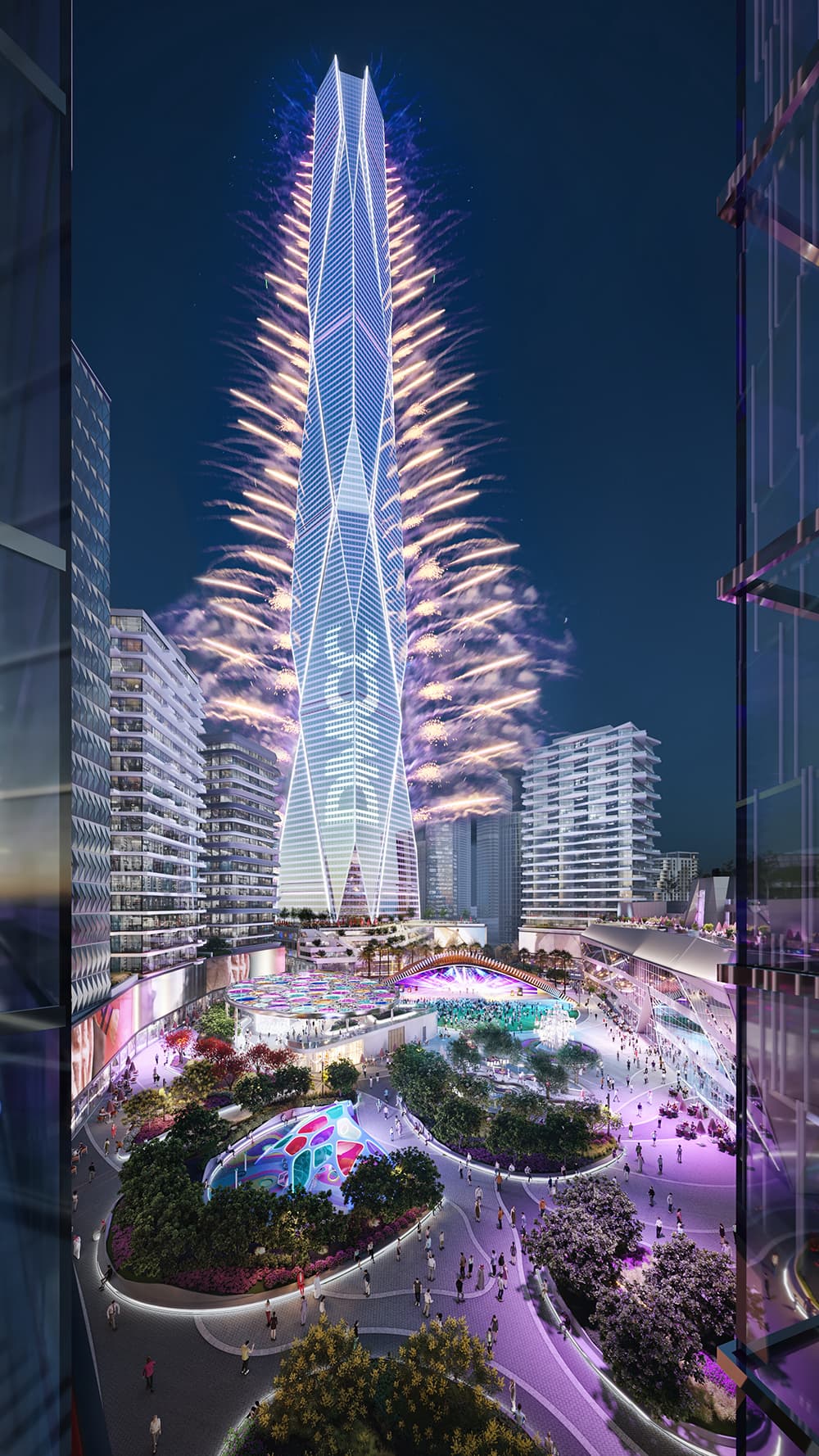 The Plaza Fireworks Uptown Dubai DMCC