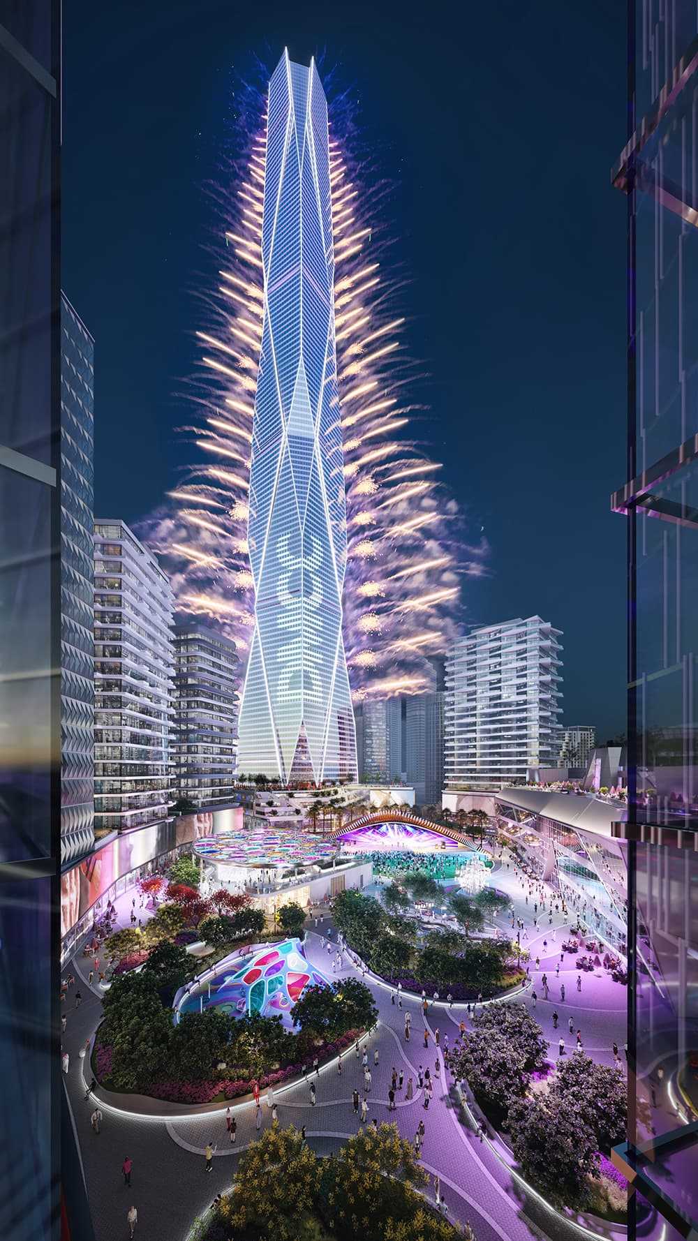 The Plaza Fireworks Uptown Dubai DMCC