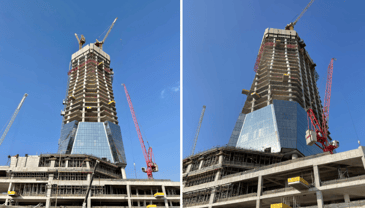 DMCC’s Uptown Tower Reaches 150m, Office Structures Completed